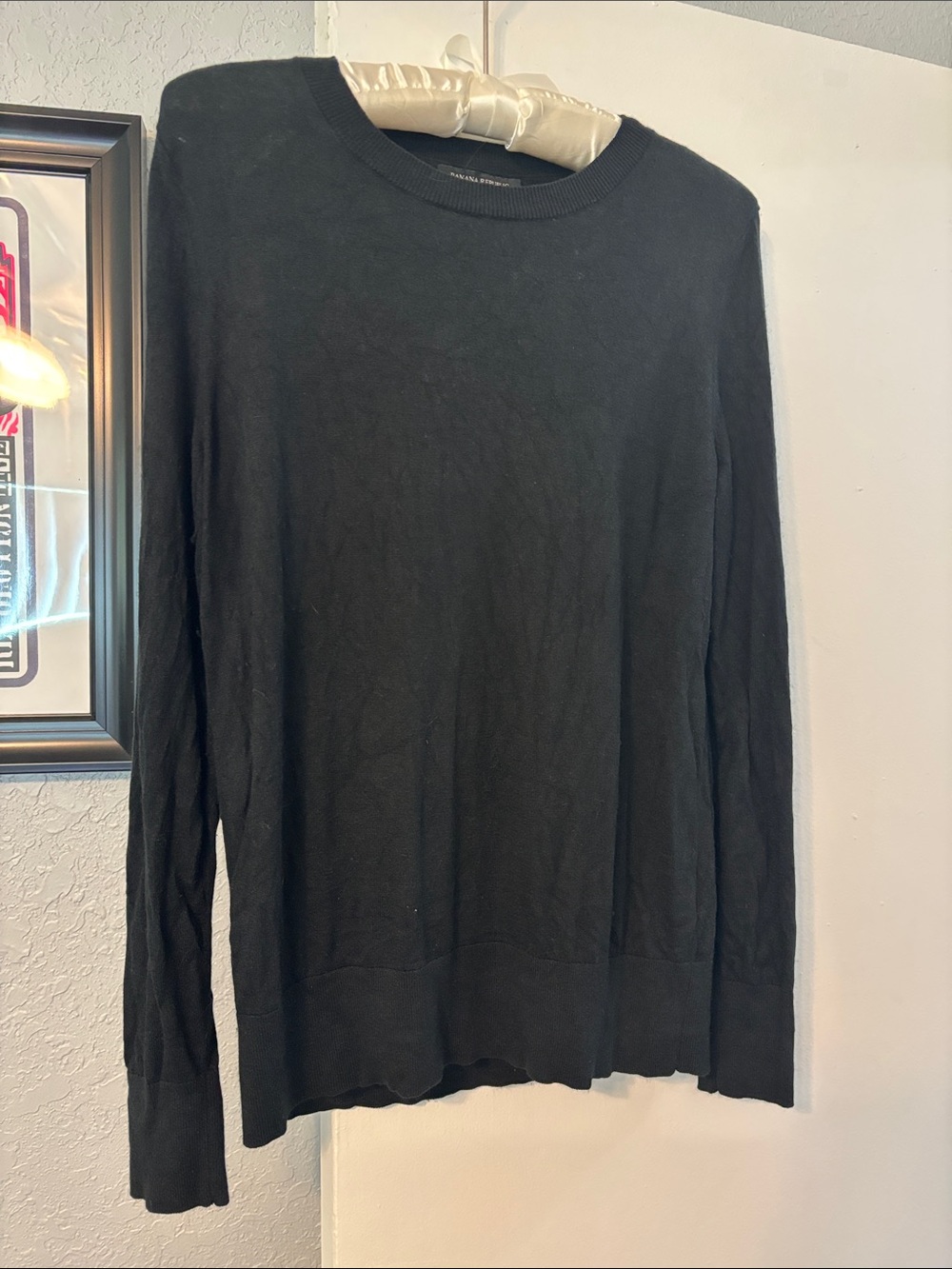 Banana Republic Black Silk-Cashmere Sweater Top